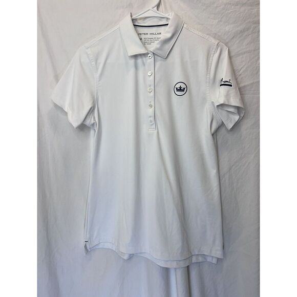 Peter Millar Other - Peter Millar Womens White Golf Polo Shirt‎ Size M RSM Classic 50 SPF Wickicking